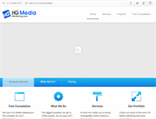 Tablet Screenshot of hgmediamarketing.com